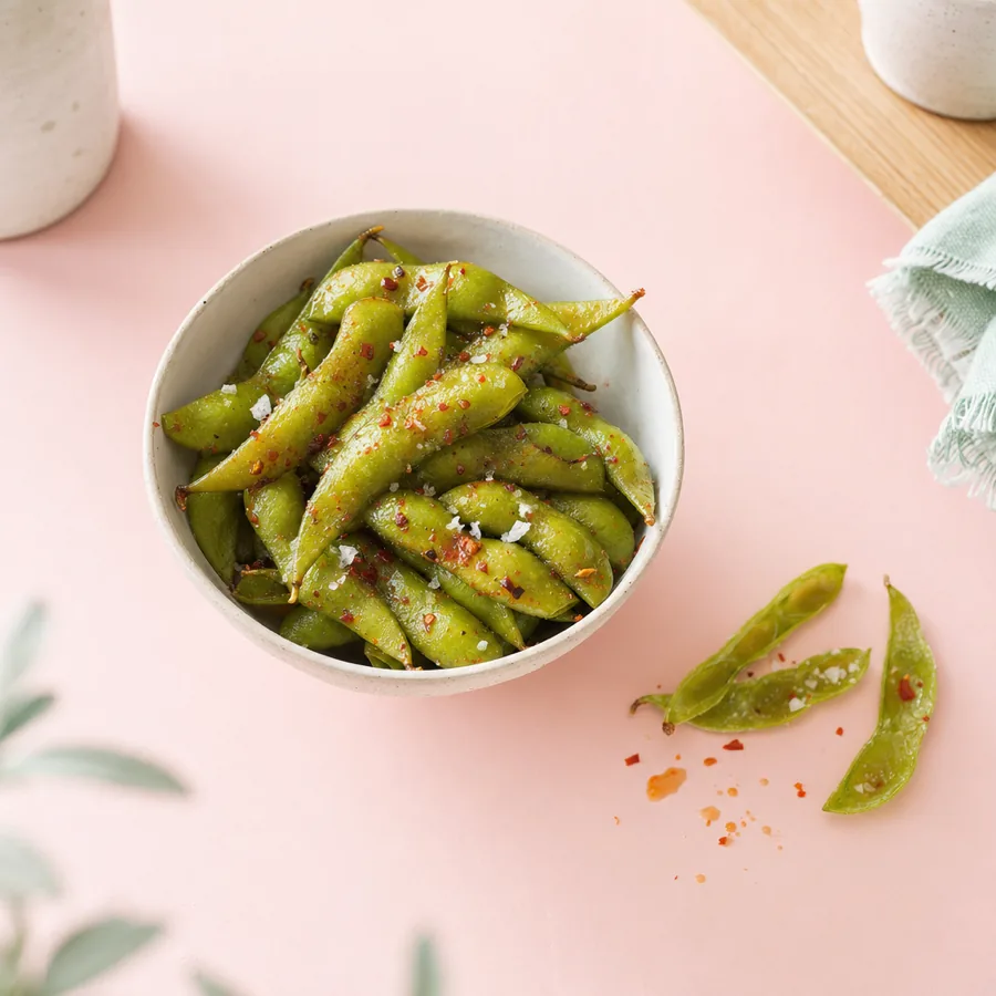 Edamame w słodko pikantnej glazurze
